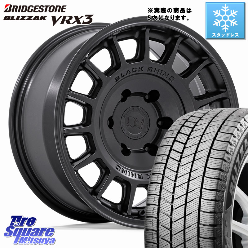 ブリヂストン BLIZZAK VRX3 ブリザック スタッドレス ミツヤ 215/50R17 BLACK RHINO VOLL ボル ブラック ホイール 17インチ ブラックライノ 17 X 8.0J +38 5穴 114.3