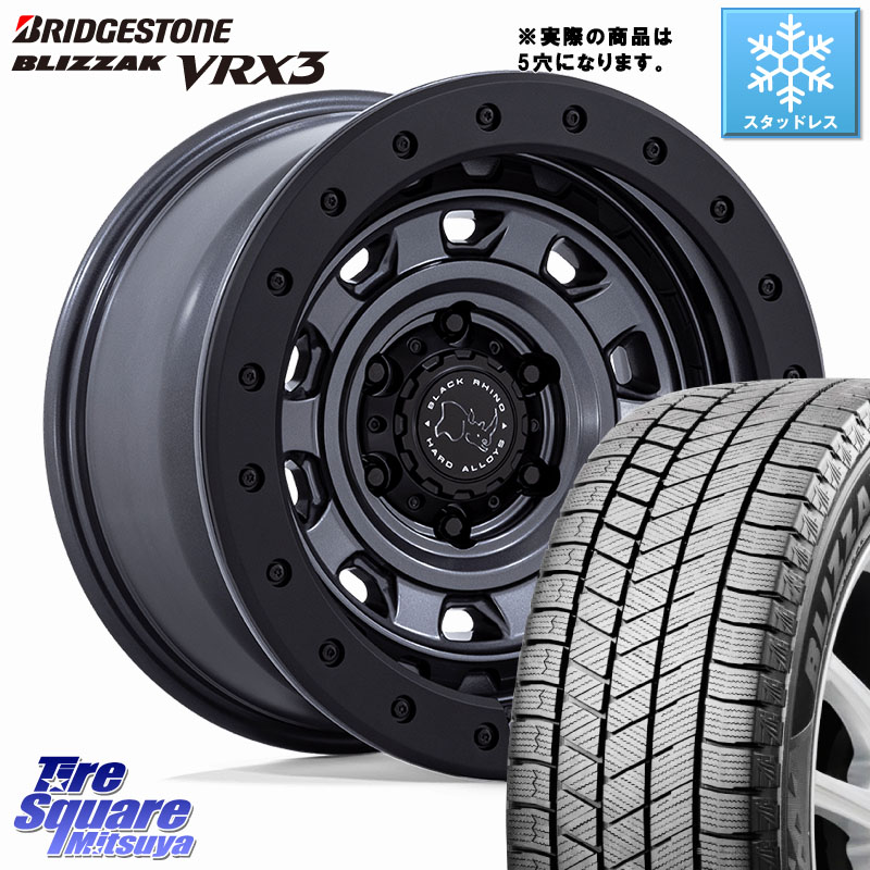 ブリヂストン BLIZZAK VRX3 ブリザック スタッドレス ミツヤ 215/65R16 BLACK RHINO XPLORER BR023 マットガンメタ ※インセット-13 ホイール 16インチ ブラックライノ◇参考画像 16 X 5.5J +0 5穴 139.7 ジムニー専用(要オーバーフェンダー等)