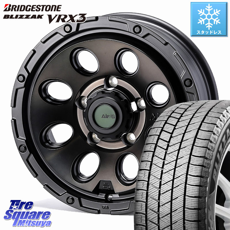 ブリヂストン BLIZZAK VRX3 ブリザック スタッドレス ミツヤ 215/65R16 4X4エンジニアリング Air/G Massive ホイール 16インチ 16 X 6.0J +0 5穴 139.7 ジムニー専用(要オーバーフェンダー等) ジムニ－シエラ・ノマド(カスタム)