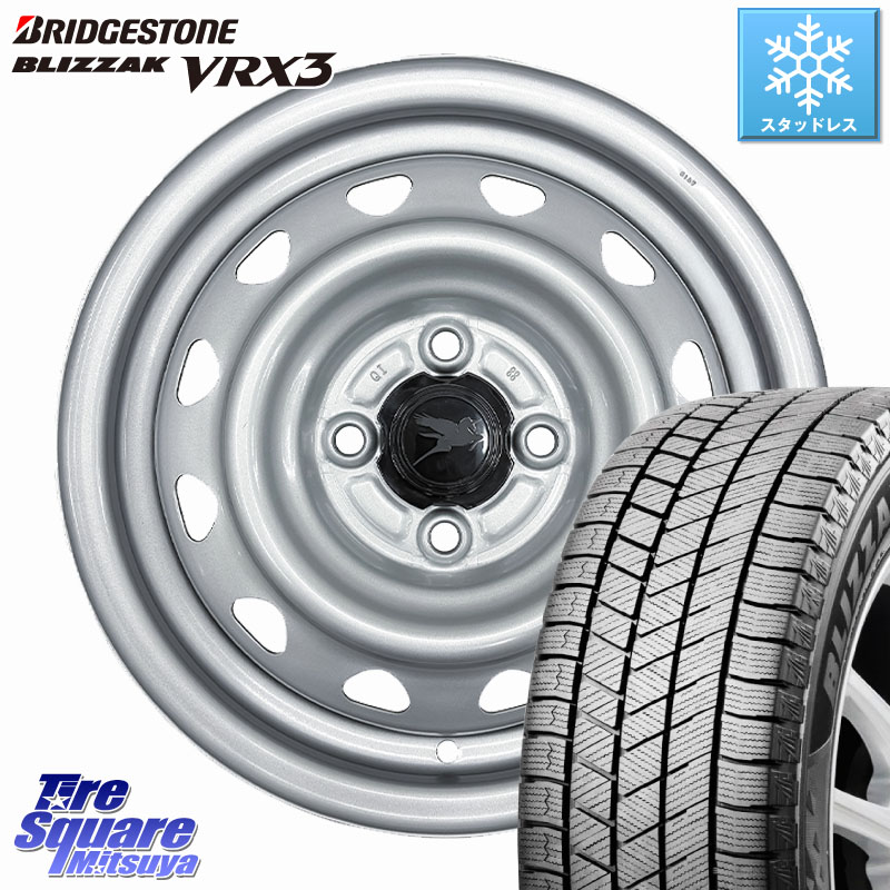 ブリヂストン BLIZZAK VRX3 ブリザック スタッドレス ミツヤ 175/70R14 WEDS Carrowin PC-455 キャロウィン スチールホイール 14インチ 14 X 4.5J +45 4穴 100 Mx27/37/47Sソリオ・デリカD2