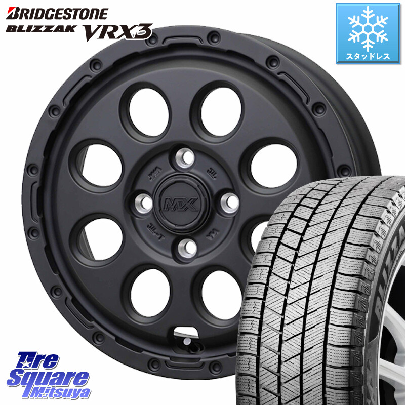 ブリヂストン BLIZZAK VRX3 ブリザック スタッドレス ミツヤ 165/55R15HotStuff MAD CROSS RECON マッドクロス リーコン ホイール 15インチ 15X4.5J 45 4穴 100 N-BOX デリカミニ2WD タント スペーシア サクラ R1 R2 ルークス ROOX 日産 デイズ デイズルークス 日産 コ｜タイヤスクエアミツヤ