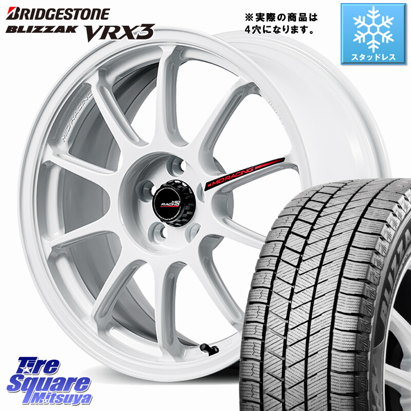 ブリヂストン BLIZZAK VRX3 ブリザック スタッドレス ミツヤ 215/45R17MANARAY MID RACING R10 EVO ホイール 17インチ レーシング◇参考画像 17X7.0J 45 4穴 100 FITクロスター アクア カローラフィールダー|タイヤスクエアミツヤ