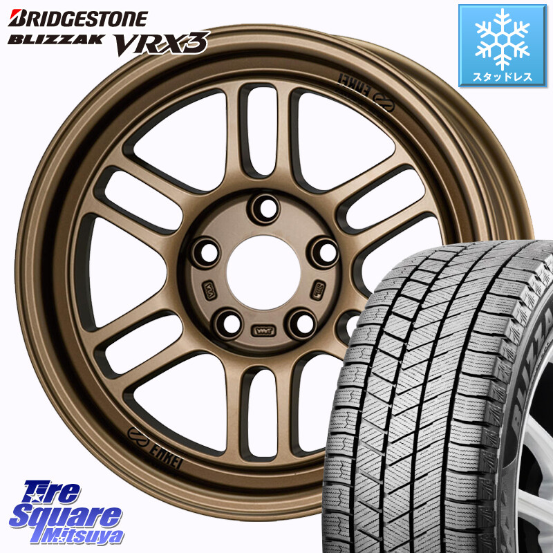 ブリヂストン BLIZZAK VRX3 ブリザック スタッドレス ミツヤ 215/60R16KYOHO エンケイ オールロード RPT1 マットブロンズ 16X7.0J 38 5穴 114.3 マークXジオ HS レクサス スカイラインセダン 日産 クラウンロイヤル クラウンハイブリッド ES レクサス クラウンハイブリ｜タイヤスクエアミツヤ