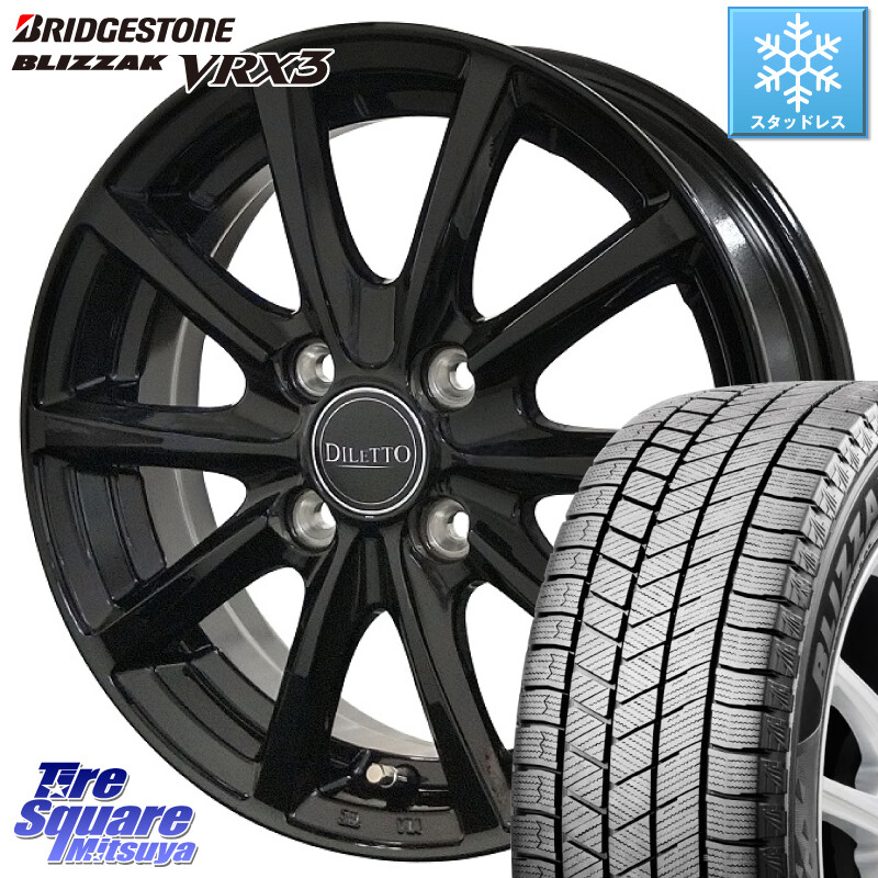 ブリヂストン BLIZZAK VRX3 ブリザック スタッドレス ミツヤ 145/80R13コスミック DILETTO M10 ディレット ホイール 13インチ 13X4.0J 43 4穴 100 タント スペーシア｜タイヤスクエアミツヤ