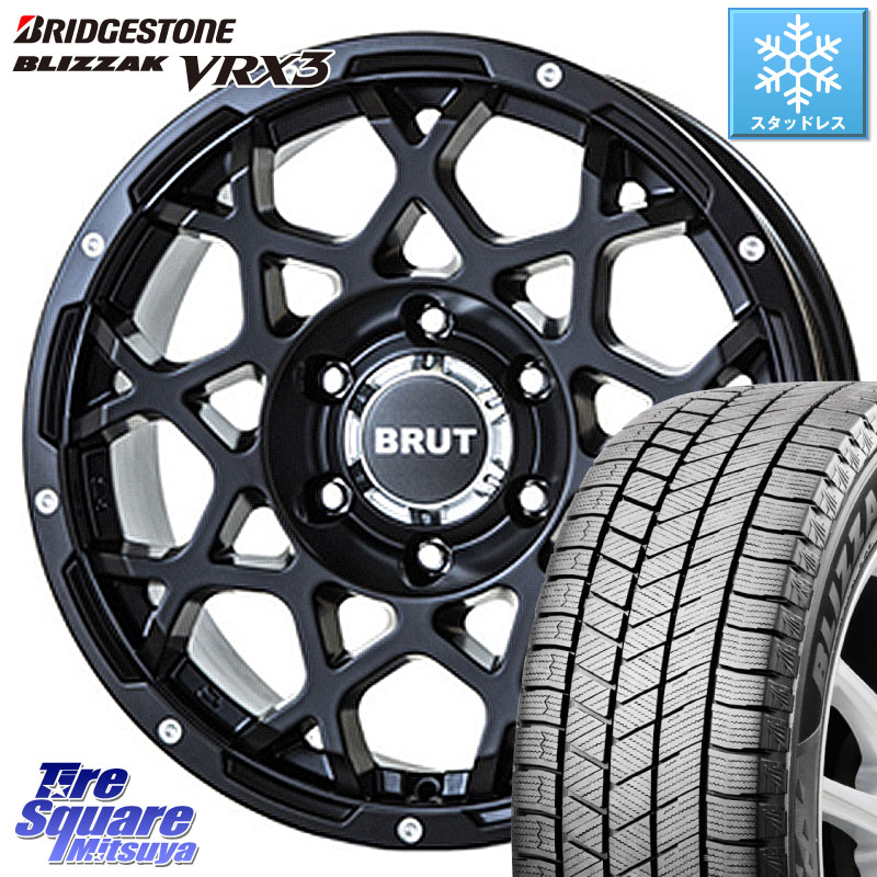 ブリヂストン BLIZZAK VRX3 ブリザック スタッドレス ミツヤ 235/50R18 BRUT ブルート BR-55 BR55 ミルドサテンブラック ホイール 18インチ 18 X 8.0J +40 5穴 114.3 30系アルファード 30系ヴェルファイア 20系アルファード