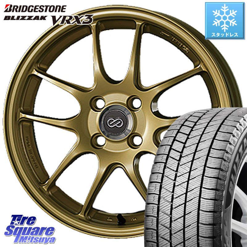 ブリヂストン BLIZZAK VRX3 ブリザック スタッドレス ミツヤ 215/65R16ENKEI エンケイ PerformanceLine PF01 ゴールド ホイール 16X6.5J 42 4穴 100 ロッキー ガソリン車 4穴 ライズ ガソリン車 4穴|タイヤスクエアミツヤ