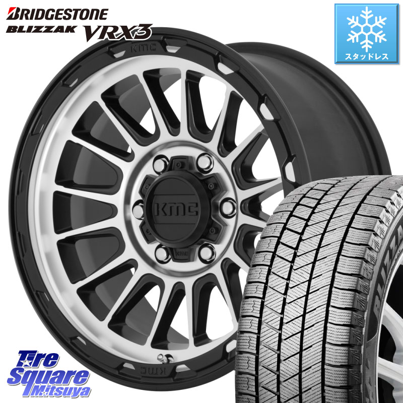 ブリヂストン BLIZZAK VRX3 ブリザック スタッドレス ミツヤ 225/65R17 KMC KM542 Impact Machined ホイール 17インチ 17 X 8.0J +35 5穴 114.3