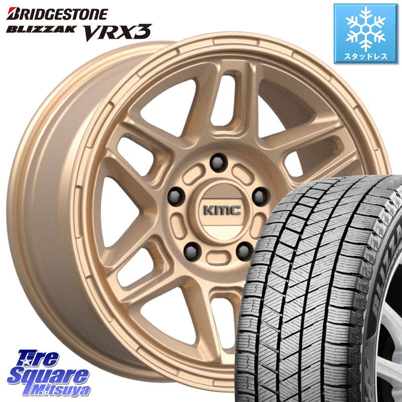 ブリヂストン BLIZZAK VRX3 ブリザック スタッドレス ミツヤ 225/65R17 KMC KM716 NOMAD ホイール 17インチ 専用Nut別売 17 X 8.0J +38 5穴 114.3 80系ハリアー