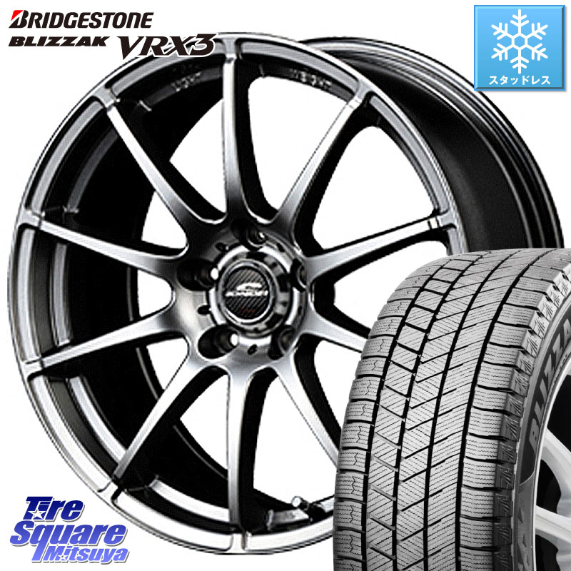 ブリヂストン BLIZZAK VRX3 ブリザック スタッドレス ミツヤ 225/55R17 MANARAY MID SCHNEIDER StaG スタッグ ホイール 17インチ 17 X 7.0J +53 5穴 114.3 RV系ヴェゼル BN・BL系レガシィ
