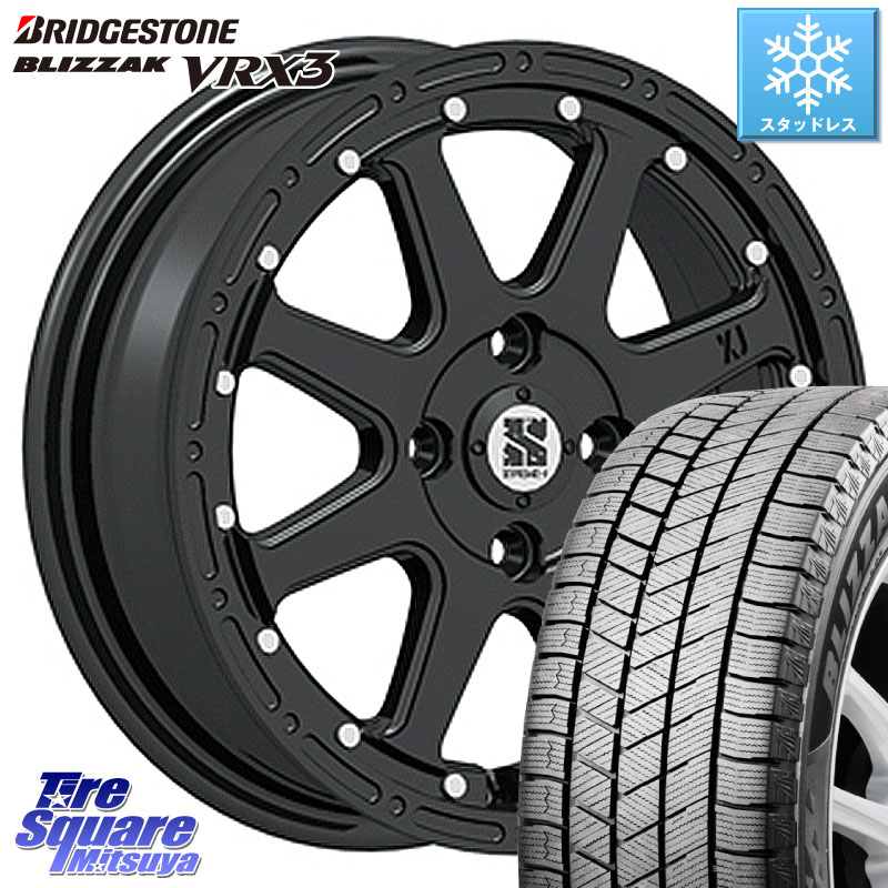 ブリヂストン BLIZZAK VRX3 ブリザック スタッドレス ミツヤ 165/60R15 MLJ XTREME-J エクストリームJ ホイール 15インチ 15 X 4.5J +43 4穴 100 キャスト[アクティバ] ハスラー ピクシスジョイ[Cグレード] ハイゼット アゲトラCustom車用※軽自動車専用ホイール※