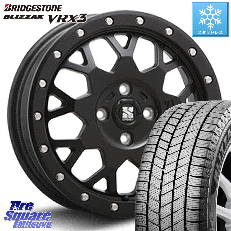 ブリヂストン BLIZZAK VRX3 2025年製 在庫● ブリザック スタッドレス ミツヤ 165/65R15 MLJ XJ04 XTREME-J エクストリームJ ホイール 15インチ 15 X 4.5J +43 4穴 100 ダイハツTAFT Mx27/37/47Sソリオ・デリカD2 MAx6S系ソリオ