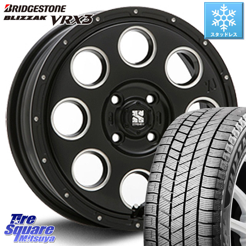 ブリヂストン BLIZZAK VRX3 ブリザック スタッドレス ミツヤ 165/55R15MLJ KK03 XTREME-J エクストリームJ ホイール 15インチ 15X4.5J 45 4穴 100 N-BOX デリカミニ2WD タント スペーシア サクラ R1 R2 ルークス ROOX 日産 デイズ デイズルークス 日産 コペン N-ONE N｜タイヤスクエアミツヤ