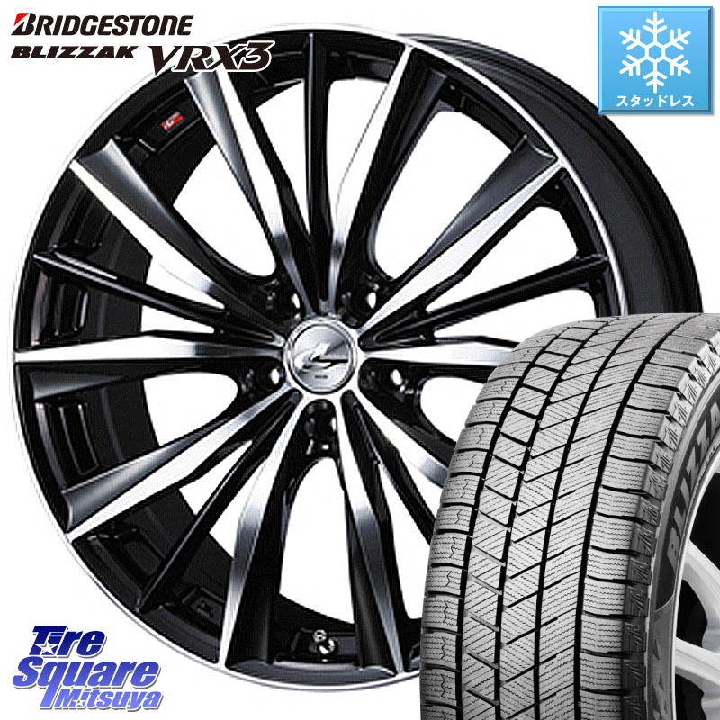 ブリヂストン BLIZZAK VRX3 ブリザック スタッドレス ミツヤ 225/45R18WEDS 33271 レオニス VX 特価● ウェッズ Leonis BKMC ホイール 18インチ 18X7.0J 47 5穴 100 レガシー レガシィ ワゴン｜タイヤスクエアミツヤ 114,530円