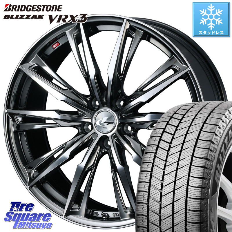 ブリヂストン BLIZZAK VRX3 ブリザック スタッドレス ミツヤ 225/55R19 WEDS LEONIS レオニス GX ウェッズ ホイール 19インチ 19 X 8.0J +50 5穴 114.3 BT5レガシィアウトバック