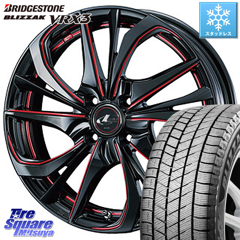 ブリヂストン BLIZZAK VRX3 ブリザック スタッドレス ミツヤ 195/60R17WEDS ウェッズ Leonis レオニス TE BKSC ホイール 17インチ 17X6.5J 42 4穴 100 ライズ/ロッキー(ガソリン車4穴) ロッキー ガソリン車 4穴 REX レックス|タイヤスクエアミツヤ