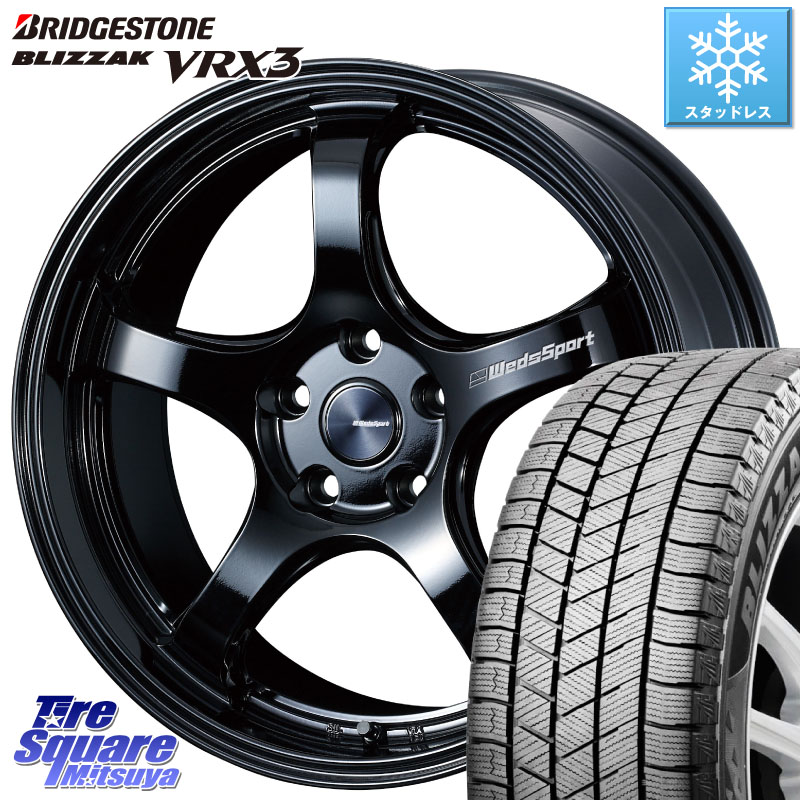 ブリヂストン BLIZZAK VRX3 ブリザック スタッドレス ミツヤ 225/60R18 WEDS 72774 RN-05M ウェッズ スポーツ ホイール 18インチ 18 X 7.5J +45 5穴 114.3 BT5レガシィアウトバック