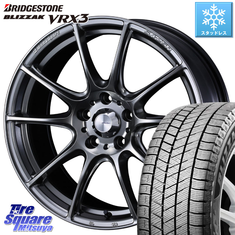 ブリヂストン BLIZZAK VRX3 ブリザック スタッドレス ミツヤ 225/60R17WEDS WedsSport SA-25R SA25R ウェッズ スポーツ ホイール 17インチ 17X7.5J 48 5穴 100 レガシー レガシィ アウトバック|タイヤスクエアミツヤ