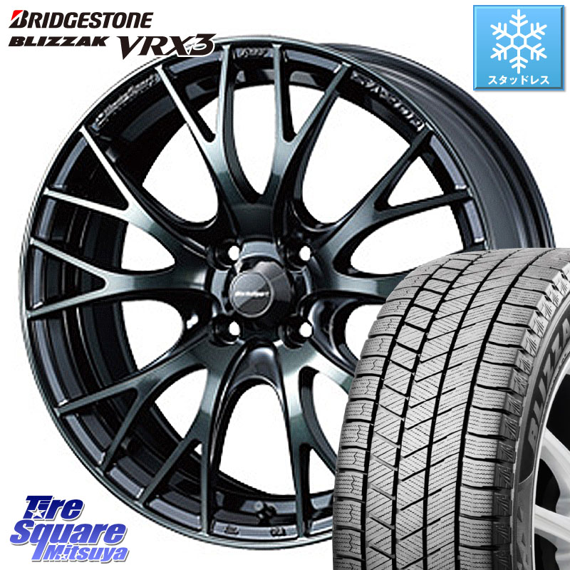 ブリヂストン BLIZZAK VRX3 ブリザック スタッドレス ミツヤ 195/60R17 WEDS 72725 SA-20R SA20R ウェッズ スポーツ ホイール 17インチ 17 X 7.0J +43 4穴 100 ライズ ロッキー ガソリン車 4穴