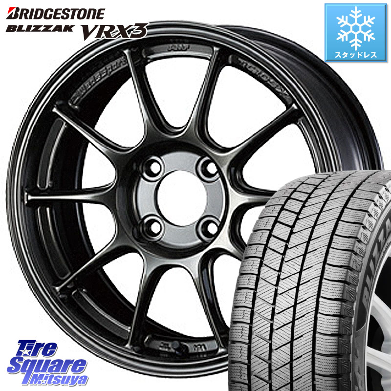 ブリヂストン BLIZZAK VRX3 ブリザック スタッドレス ミツヤ 185/60R16 WEDS 73572 TC105X EJ ウェッズ スポーツ ホイール 16インチ 16 X 7.0J +43 4穴 100 MAZDA2
