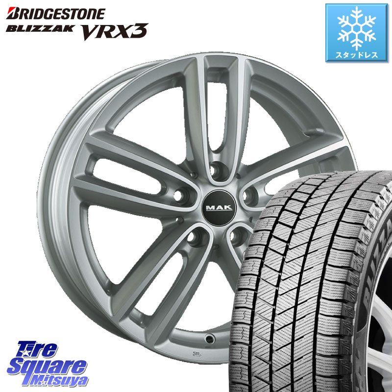 ブリヂストン BLIZZAK VRX3 ブリザック スタッドレス ミツヤ 205/65R16阿部商会 MAK OXFORD ホイール 16インチ 16X7.0J(MINI F60) 41 5穴 112 MINI ミニ クロスオーバー F60|タイヤスクエアミツヤ