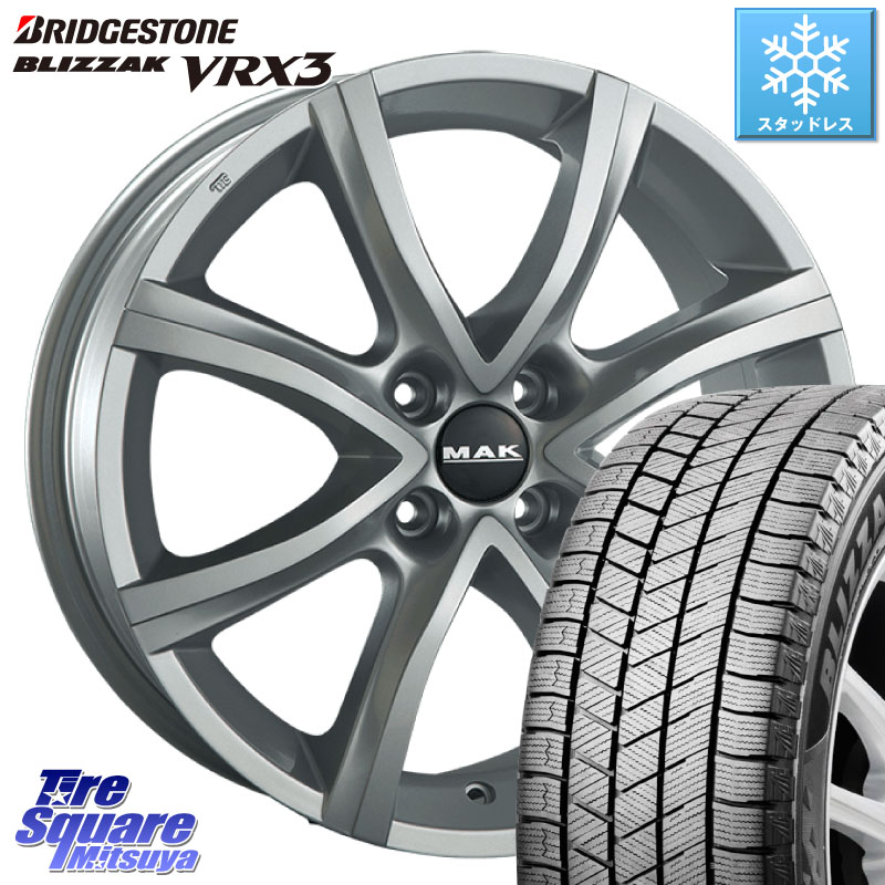 ブリヂストン BLIZZAK VRX3 ブリザック スタッドレス ミツヤ 215/50R17 阿部商会 MAK ANTIBES ホイール 17インチ 17 X 7.0J(C3 A8HN) +25 4穴 108 シトロエン C3 エアクロス A8系
