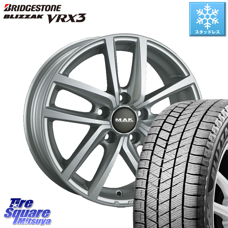 ブリヂストン BLIZZAK VRX3 ブリザック スタッドレス ミツヤ 205/55R17 阿部商会 MAK DRESDEN ホイール 17インチ 17 X 7.0J(VW GOLFALLTRACK AU) +48 5穴 112 フォルクスワーゲン ゴルフオールトラック