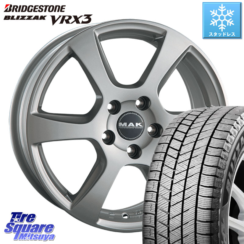 ブリヂストン BLIZZAK VRX3 ブリザック スタッドレス ミツヤ 215/55R17阿部商会 MAK VINCI(ヴィンチ) ホイール 17インチ 17X7.0J(AUDI Q2 GAC) 45 5穴 112 アウディ Q2｜タイヤスクエアミツヤ 109,570円