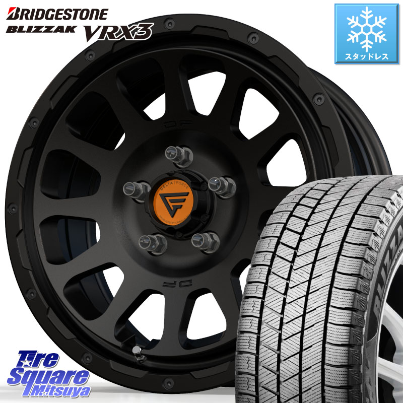 ブリヂストン BLIZZAK VRX3 ブリザック スタッドレス ミツヤ 205/55R16DELTA FORCE デルタフォース オーバル BK 16インチ ホイール 16X7.0J 35 5穴 114.3 GRヤリスRSノーマルキャリパー|タイヤスクエアミツヤ