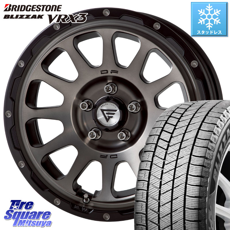 ブリヂストン BLIZZAK VRX3 ブリザック スタッドレス ミツヤ 215/55R17DELTA FORCE デルタフォース オーバル 7J ホイール 17インチ 17X7.0J 32 5穴 114.3｜タイヤスクエアミツヤ 155,165円