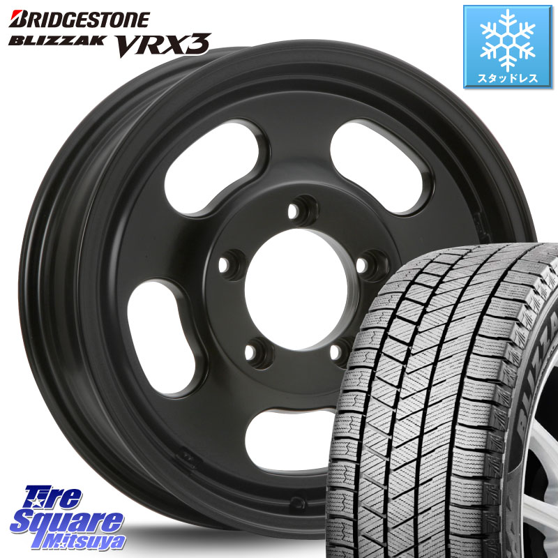 ブリヂストン BLIZZAK VRX3 ブリザック スタッドレス ミツヤ 215/65R16 MLJ XTREME-J D SLOT D-SLOT Dスロット サテンブラック ホイール 4本 16インチ 16 X 5.5J +0 5穴 139.7 ジムニー専用(要オーバーフェンダー等) 97,999円
