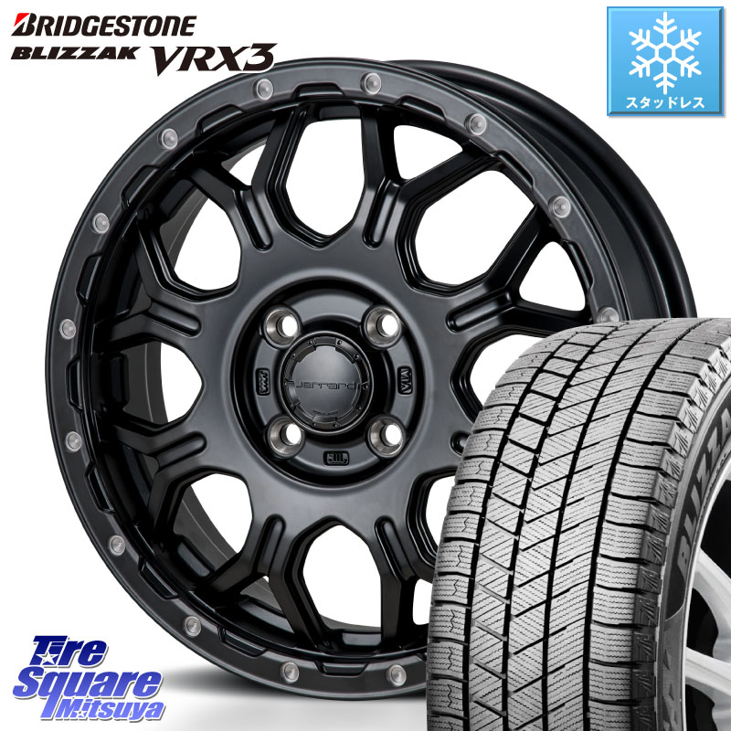 ブリヂストン BLIZZAK VRX3 ブリザック スタッドレス ミツヤ 165/60R15 MONZA HI-BLOCK JERRARD ホイール 4本 15インチ 15 X 4.5J +43 4穴 100 キャスト[アクティバ] ハスラー ピクシスジョイ[Cグレード] ハイゼット アゲトラCustom車用※軽自動車専用ホイール※