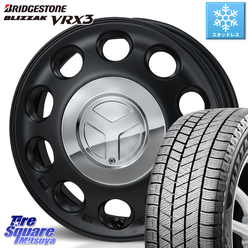 ブリヂストン BLIZZAK VRX3 2025年製 在庫● ブリザック スタッドレス ミツヤ 165/65R15 MONZA PIEDINO ピエディーノ 15インチ 15 X 4.5J +45 4穴 100 ダイハツTAFT Mx27/37/47Sソリオ・デリカD2 MAx6S系ソリオ