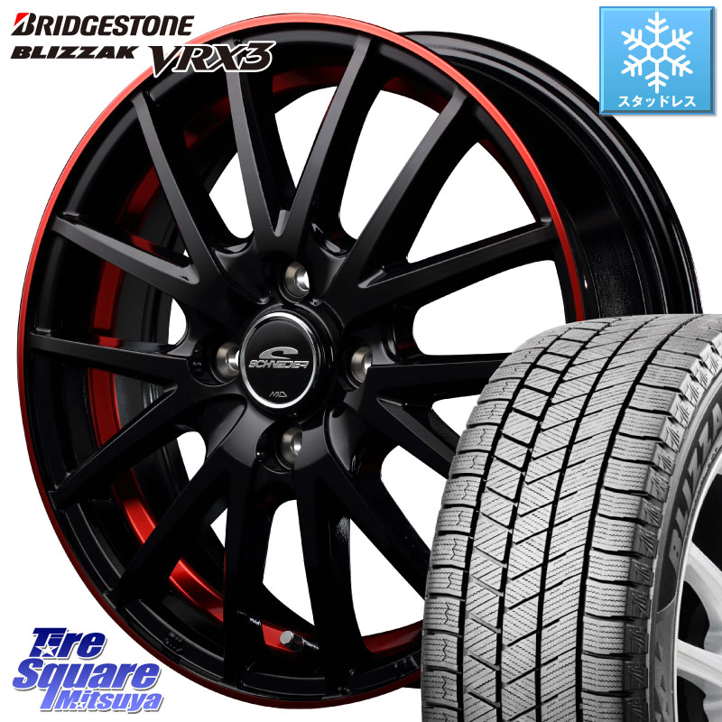 ブリヂストン BLIZZAK VRX3 ブリザック スタッドレス ミツヤ 165/65R14MANARAY MID SCHNEIDER シュナイダー RX27 14インチ 14X4.5J 45 4穴 100 デリカミニ4WD キャスト[アクティバ] ハスラー ピクシスジョイ[Cグレード] ハイゼットアゲトラCustom車用※軽自動車専用ホ｜タイヤスクエアミツヤ