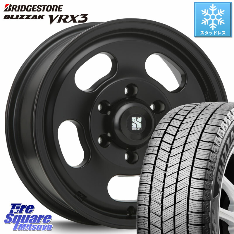 ブリヂストン BLIZZAK VRX3 2025年製 在庫● ブリザック スタッドレス ミツヤ 215/60R16 MLJ XTREME-J D SLOT D-SLOT Dスロット サテンブラック ホイール 4本 16インチ 16 X 6.5J +25 6穴 139.7