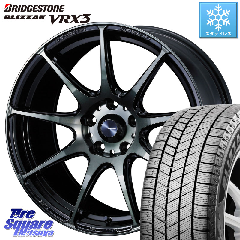 ブリヂストン BLIZZAK VRX3 ブリザック スタッドレス ミツヤ 195/60R17 WEDS ウェッズ スポーツ SA99R SA-99R WBC 17インチ 17 X 7.0J +48 5穴 100 ライズ ロッキー ハイブリッド車 5穴