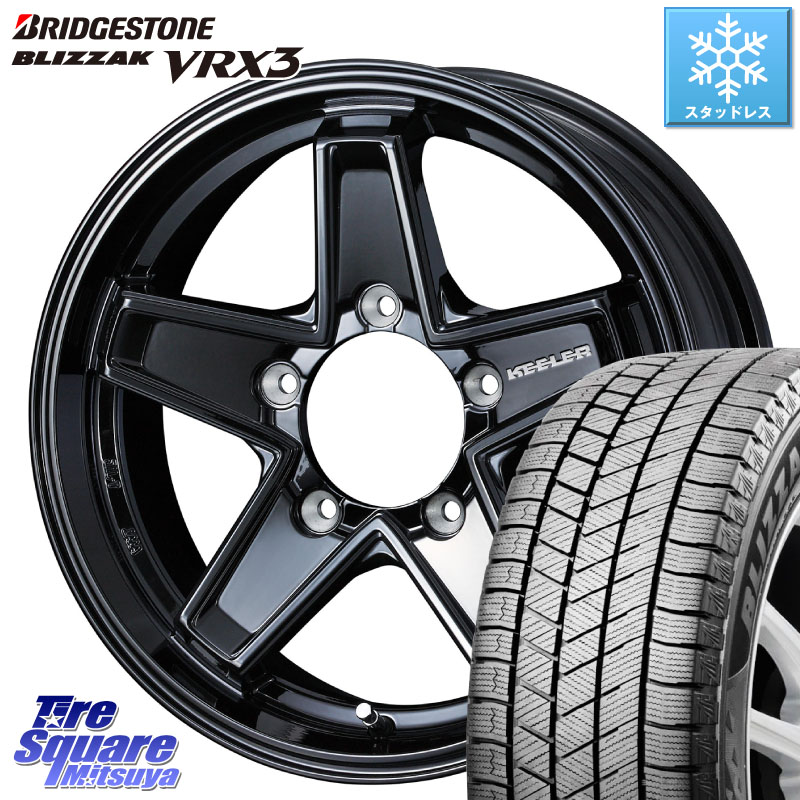 ブリヂストン BLIZZAK VRX3 ブリザック スタッドレス ミツヤ 215/70R16WEDS KEELER TACTICS ブラック ホイール 16インチ キーラー タクティクス 16X5.5J 22 5穴 139.7 ジムニー専用(要オーバーフェンダー等)｜タイヤスクエアミツヤ