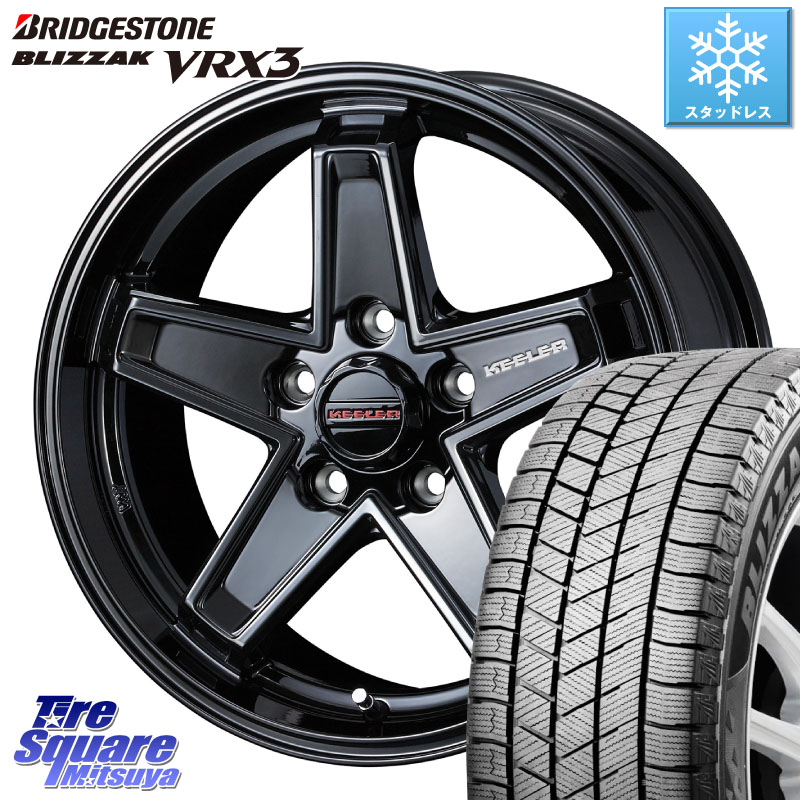 ブリヂストン BLIZZAK VRX3 ブリザック スタッドレス ミツヤ 215/65R16 WEDS KEELER TACTICS ブラック ホイール 4本 16インチ キーラー タクティクス 16 X 7.0J +38 5穴 114.3 30系ヴェルファイア 10系カローラクロス 20系アルファード
