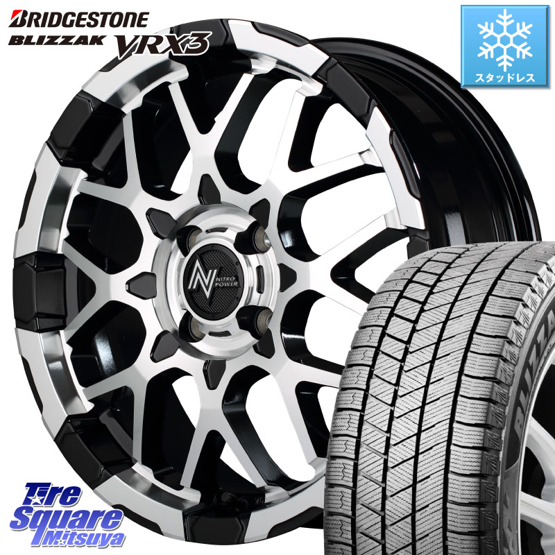 ブリヂストン BLIZZAK VRX3 ブリザック スタッドレス ミツヤ 165/60R15 MANARAY MID ナイトロパワー M28 BULLET KC 15インチ 15 X 5.0J +48 4穴 100