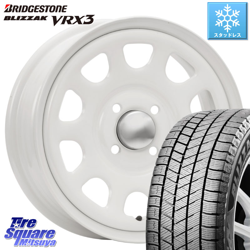 ブリヂストン BLIZZAK VRX3 ブリザック スタッドレス ミツヤ 165/65R14 MLJ デイトナ SS DAYTONA SS WH 4H 14インチ 14 X 5.0J +42 4穴 100 ピクシスジョイ[Cグレード] ハイゼット アゲトラCustom車用※軽自動車専用ホイール※