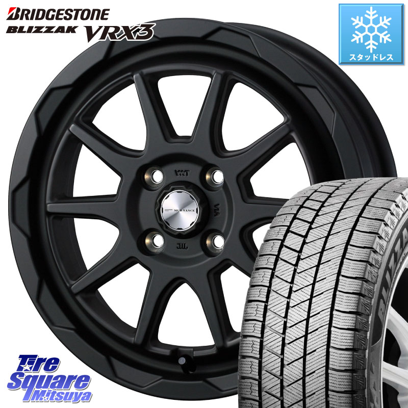 ブリヂストン BLIZZAK VRX3 ブリザック スタッドレス ミツヤ 185/60R16 WEDS マッドヴァンス 06 MUD VANCE 06 ウエッズ 16インチ 16 X 6.0J +40 4穴 100 アクアクロスオーバー FITクロスター