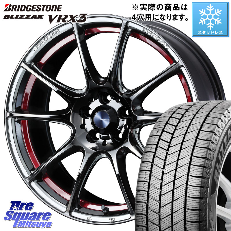 ブリヂストン BLIZZAK VRX3 ブリザック スタッドレス ミツヤ 215/45R17 WEDS SA-25R RED ウェッズ スポーツ ホイール 17インチ 17 X 7.0J +43 4穴 100