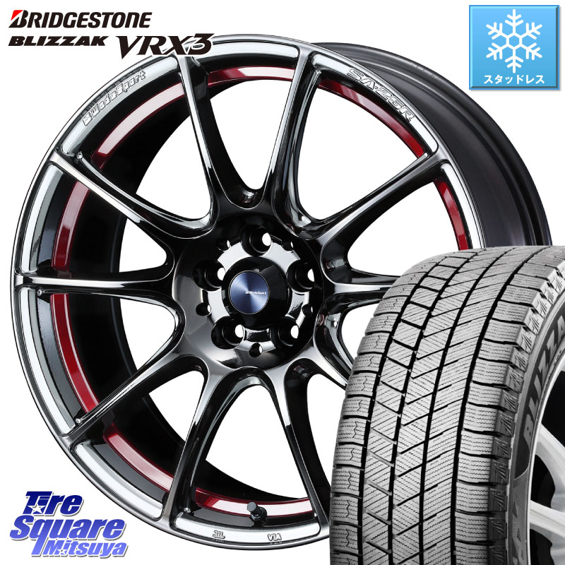 ブリヂストン BLIZZAK VRX3 ブリザック スタッドレス ミツヤ 225/45R18 WEDS SA-25R RED ウェッズ スポーツ ホイール 18インチ 18 X 8.5J +50 5穴 114.3