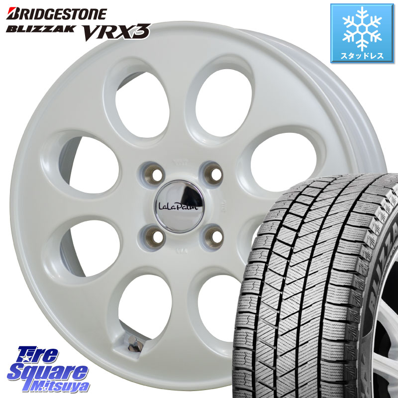 ブリヂストン BLIZZAK VRX3 ブリザック スタッドレス ミツヤ 165/70R14 HotStuff ララパーム LaLa Palm Oval ホイール 14 X 4.5J +45 4穴 100 Mx27/37/47Sソリオ・デリカD2 ハスラー MAx6S系ソリオ