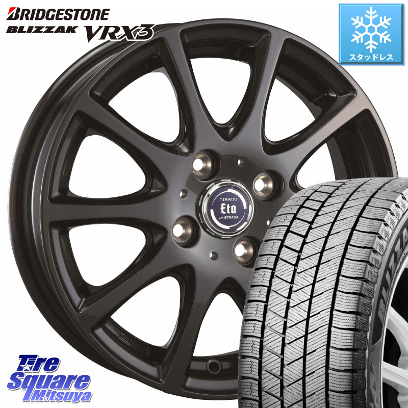 ブリヂストン BLIZZAK VRX3 ブリザック スタッドレス ミツヤ 205/55R16阿部商会 ティラード イータ 16X6.0J 42 4穴 100 E13オーラ アクア｜タイヤスクエアミツヤ