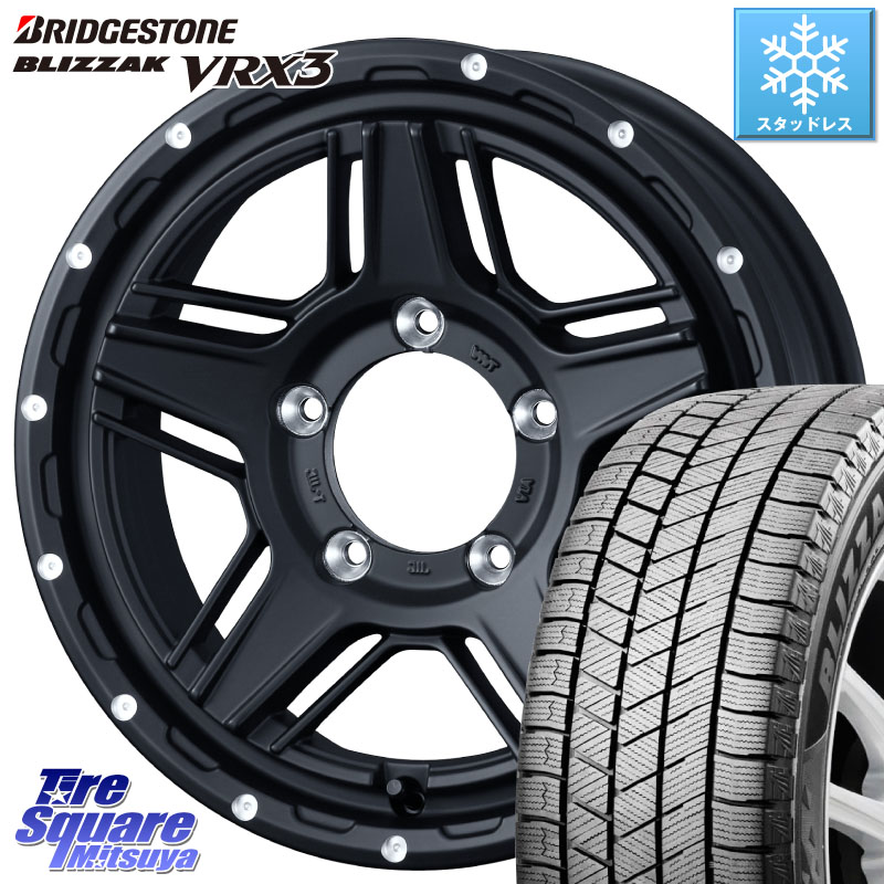ブリヂストン BLIZZAK VRX3 ブリザック スタッドレス ミツヤ 215/70R16 WEDS 40533 マッドヴァンス MUD VANCE 07 BK 16インチ 16 X 5.5J +22 5穴 139.7 ジムニー専用(要オーバーフェンダー等)