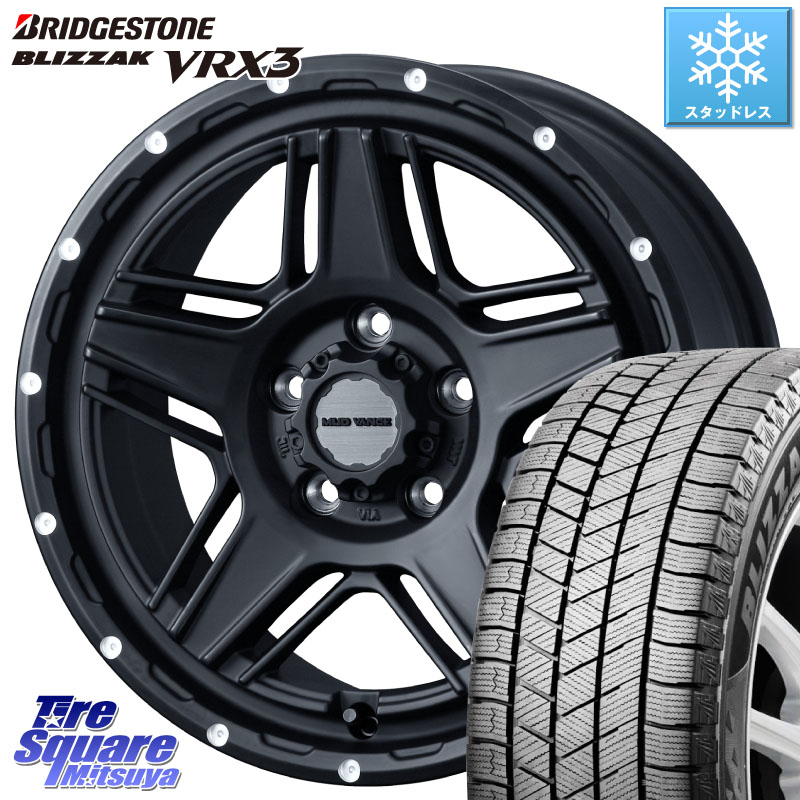 ブリヂストン BLIZZAK VRX3 2025年製 在庫● ブリザック スタッドレス ミツヤ 215/60R16 WEDS 40535 マッドヴァンス MUD VANCE 07 BK 16インチ 16 X 7.0J +38 5穴 114.3