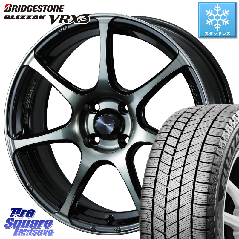 ブリヂストン BLIZZAK VRX3 ブリザック スタッドレス ミツヤ 215/45R17 WEDS 73977 ウェッズ スポーツ SA75R SA-75R 17インチ 17 X 6.5J +50 4穴 100 FITクロスター
