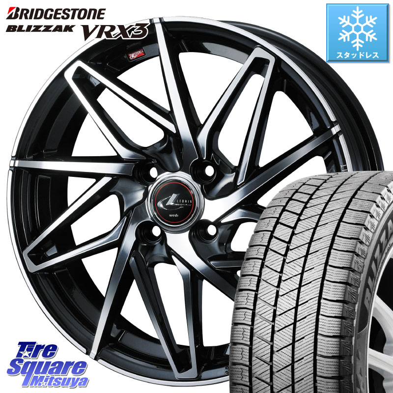 ブリヂストン BLIZZAK VRX3 ブリザック スタッドレス ミツヤ 195/60R16WEDS 40576 レオニス LEONIS IT PBMC 16インチ 16X6.0J 50 4穴 100 E13ノートクロスオーバー|タイヤスクエアミツヤ