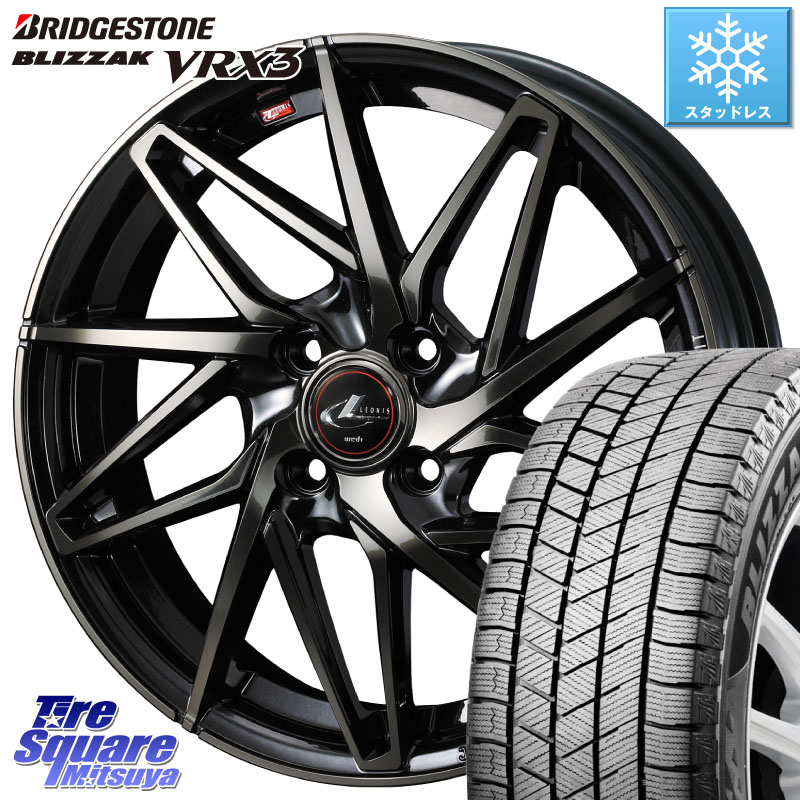 ブリヂストン BLIZZAK VRX3 ブリザック スタッドレス ミツヤ 195/60R17WEDS 40584 レオニス LEONIS IT PBMCTI 17インチ 17X6.5J 42 4穴 100 ライズ/ロッキー(ガソリン車4穴) ロッキー ガソリン車 4穴 REX レックス|タイヤスクエアミツヤ
