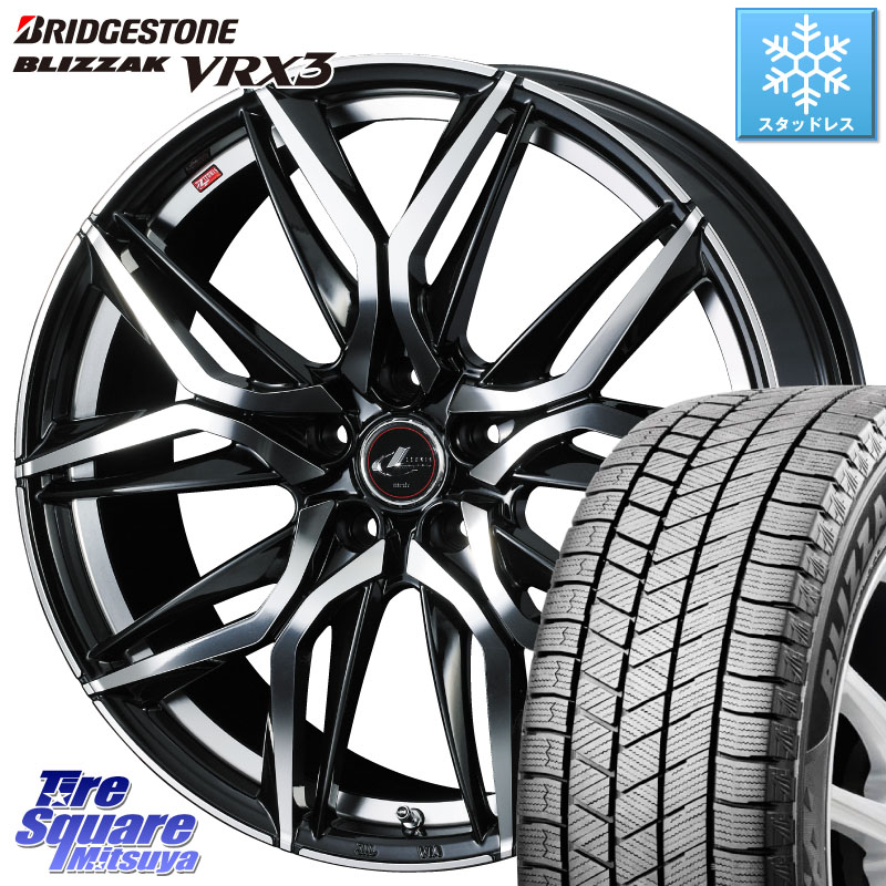 ブリヂストン BLIZZAK VRX3 ブリザック スタッドレス ミツヤ 225/60R17WEDS 40810 レオニス LEONIS LM 17インチ 17X7.0J 47 5穴 100 レガシー レガシィ アウトバック|タイヤスクエアミツヤ